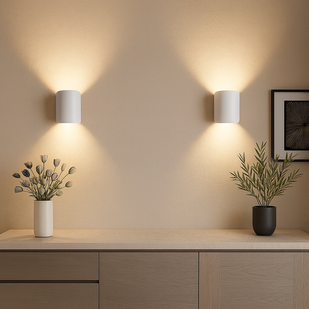 TwistLume Lampa – Obrotowy Kinkiet Ścienny LED w Czarno-Białym Designie | Nowoczesna Lampa Ścienna z Regulacją Oświetlenia