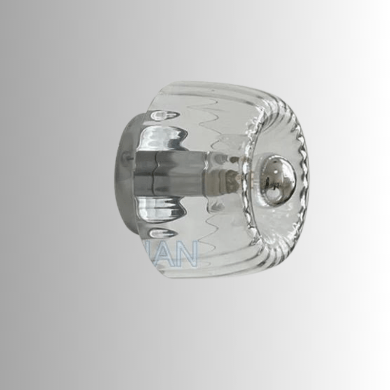 Kinkiet Ścienny Artea w Stylu Skandynawskim ze Szkła i Metalu Nowoczesna Lampa Ścienna E14 Ø16cm