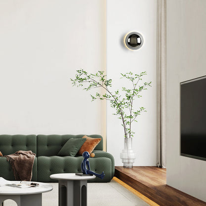 Kinkiet Ścienny Solaris z Okrągłego Szkła Minimalistyczny do Nowoczesnych Wnętrz z Ekologicznym Źródłem Światła