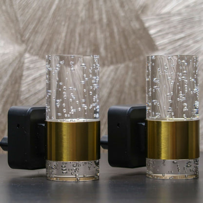 LumiSense Lampa – 2-Częściowa Lampa Ścienna LED z Automatycznym Czujnikiem Światła | Luksusowy Kinkiet z Regulowaną Jasnością i Złotymi Akcentami