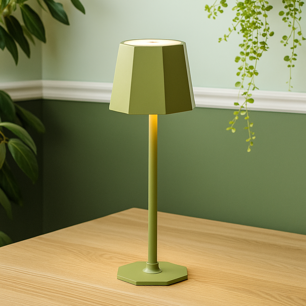 Nowoczesna Lampa Biurkowa LED Bezprzewodowa z Dotykową Regulacją Światła – Czarna Metalowa, Stylowa Ozdoba Salonu i Sypialni