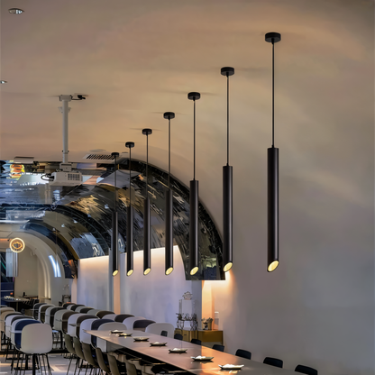 Lampa Wisząca Lior LED Tube Nowoczesna Lampa do Salonu Czarna lub Biała Energooszczędna Idealna Nad Stół