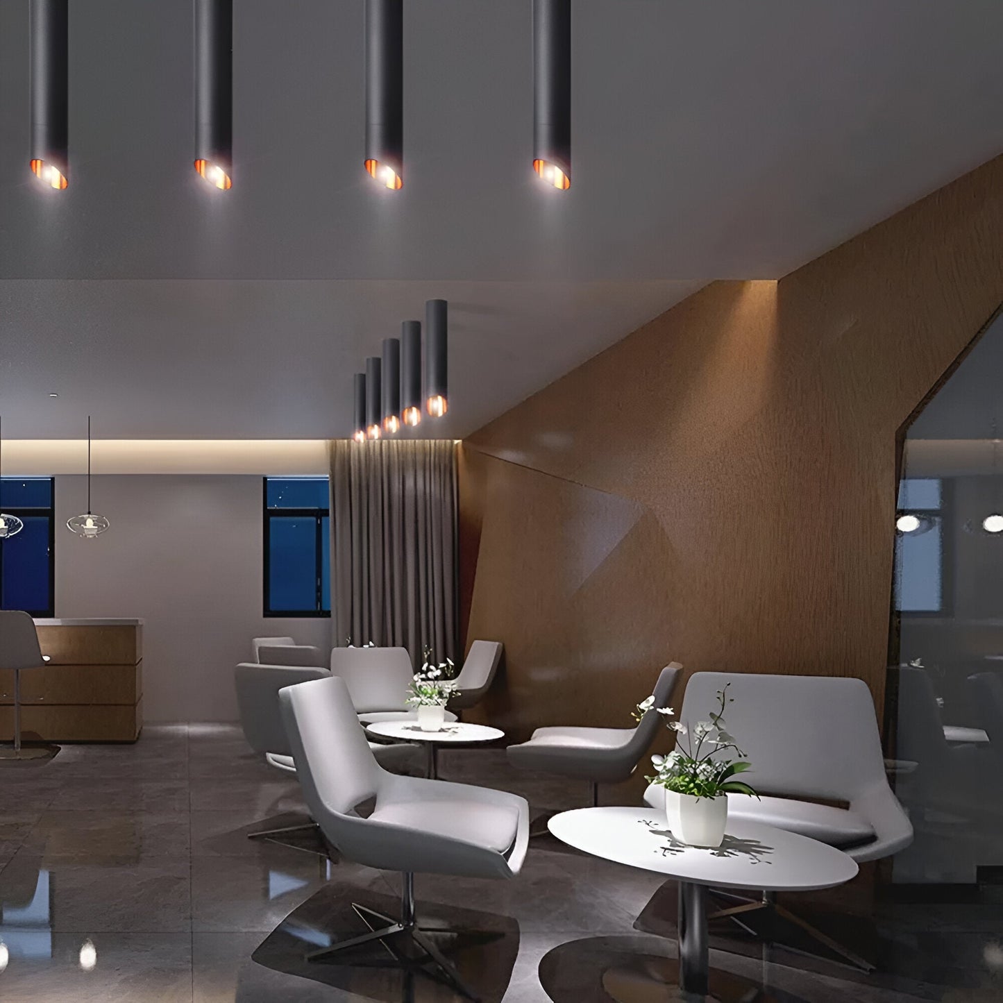 Lampa Wisząca Lior LED Tube Nowoczesna Lampa do Salonu Czarna lub Biała Energooszczędna Idealna Nad Stół