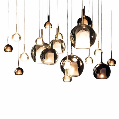 Lampa Wisząca Orbia Glass LED Nowoczesna Lampa do Salonu i Jadalni Energooszczędna z Regulowaną Wysokością