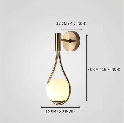Kinkiet Ścienny Skadi Nowoczesna Lampa w Stylu Nordyckim Czarny i Złoty Metalowy do Sypialni i Salonu