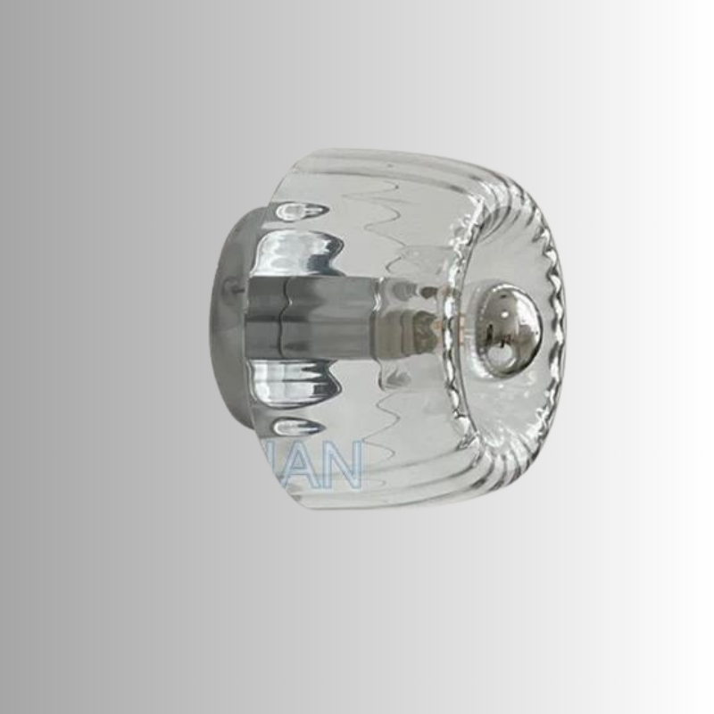 Kinkiet Ścienny Orion w Stylu Bauhaus z Metalu i Szkła Nowoczesna Lampa do Salonu i Korytarza