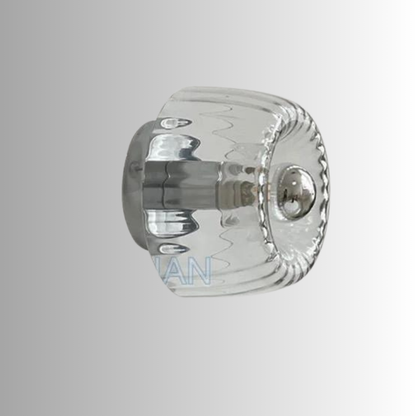 Kinkiet Ścienny Orion w Stylu Bauhaus z Metalu i Szkła Nowoczesna Lampa do Salonu i Korytarza