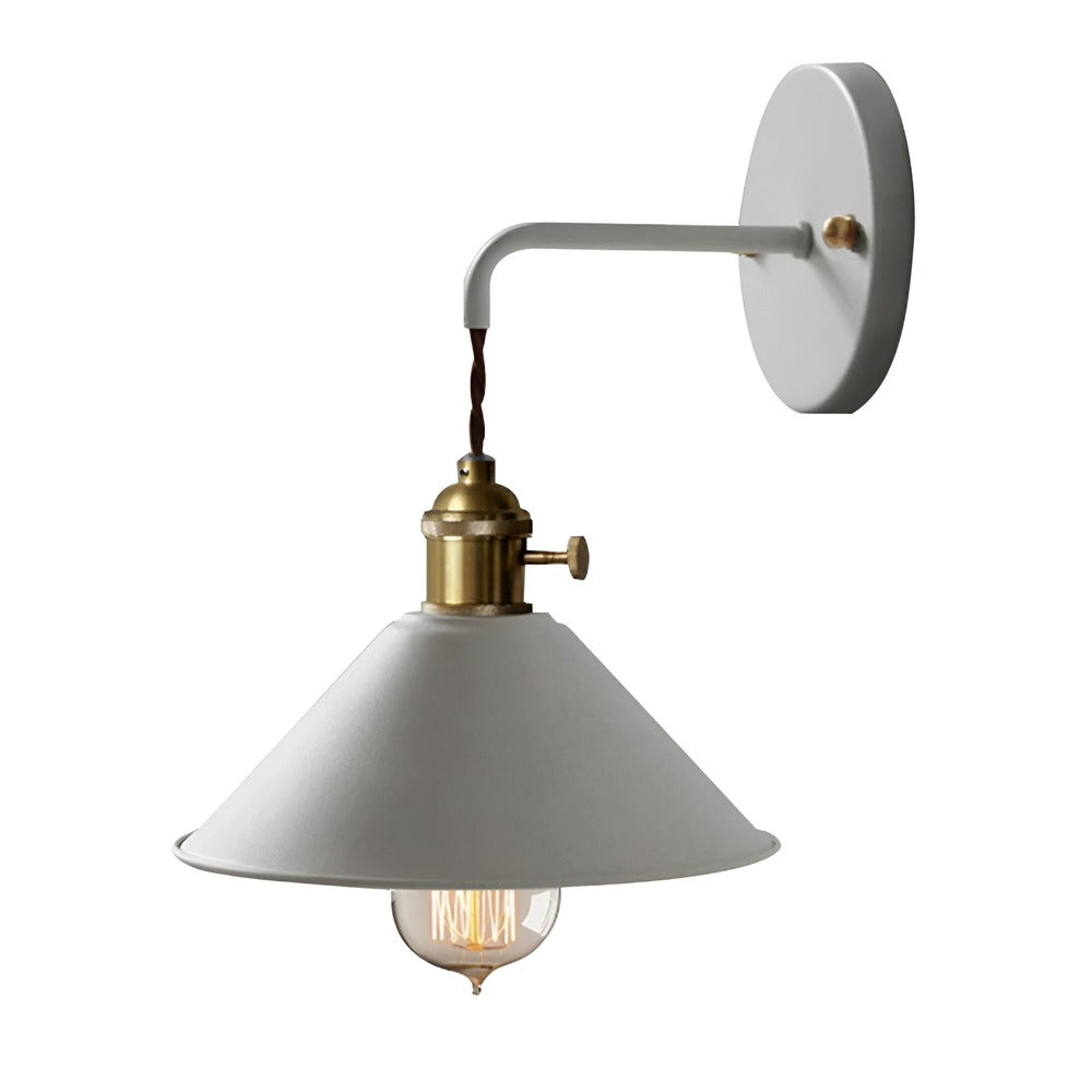 Kinkiet Ścienny RetroLux w Stylu Vintage z Metalowym Stożkiem Elegancka Lampa do Salonu i Sypialni